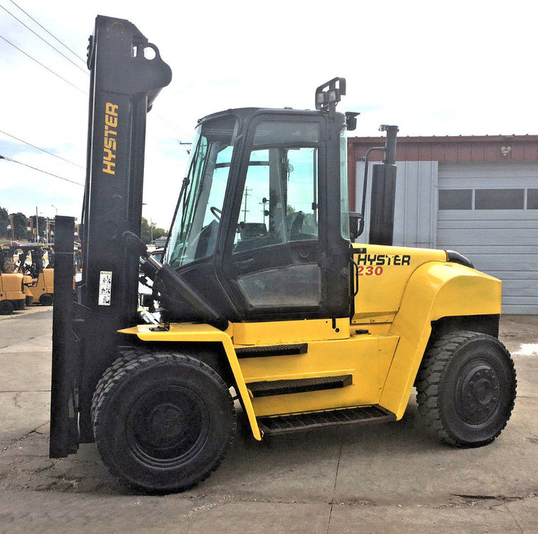 Image result for Hyster Pneumatic H230HD 23,000LB Diesel Full Cab W/ Heat Forklift Lift Truck