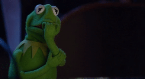 scared kermit the frog GIF