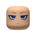 Blue Stern Anime Face (light skintone)