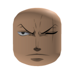 swordsman face with scar