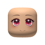 Pink Happy Anime Face (light skintone)