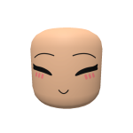 Happy Closed Eyes Anime Head - Blushing Face