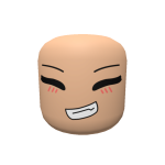 Happy Closed Eyes Anime Head - Blushing Face