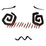 (3d) dazzled swirls nervous face