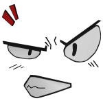 Angry Anime Face 3D