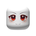 Red Vampire Anime Face (white skintone)