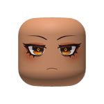 Orange Stern Anime Face (nougat skintone)